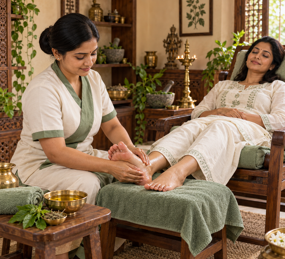 Pada Abhyanga at Shree Sanjeevani Ayurveda